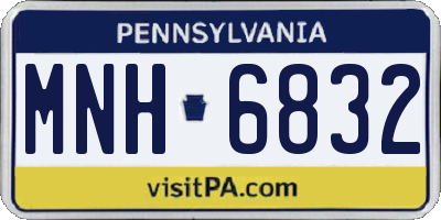 PA license plate MNH6832