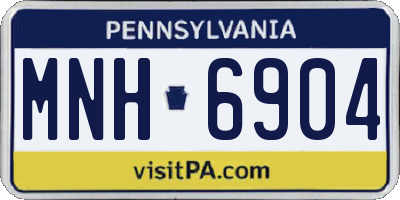 PA license plate MNH6904