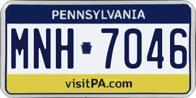 PA license plate MNH7046