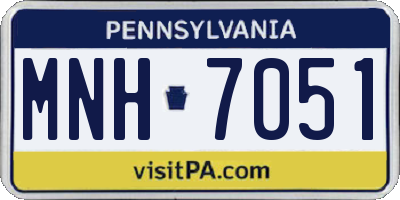 PA license plate MNH7051