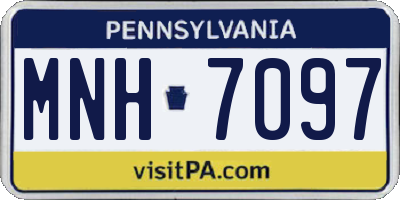 PA license plate MNH7097