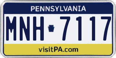 PA license plate MNH7117