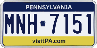 PA license plate MNH7151