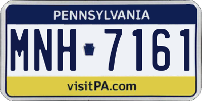 PA license plate MNH7161
