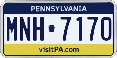 PA license plate MNH7170