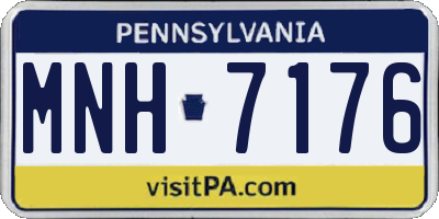 PA license plate MNH7176
