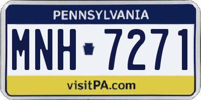 PA license plate MNH7271