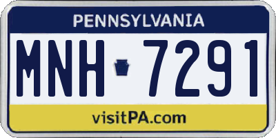 PA license plate MNH7291