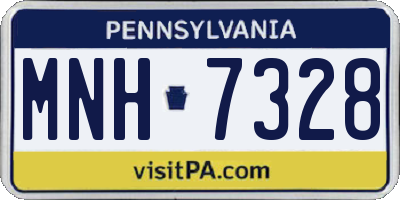 PA license plate MNH7328