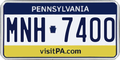 PA license plate MNH7400