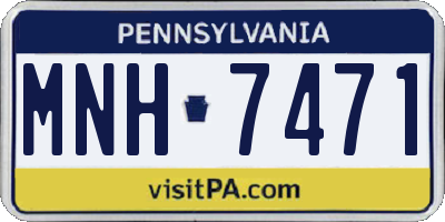 PA license plate MNH7471