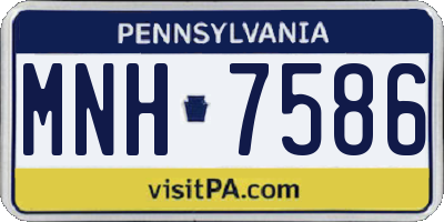 PA license plate MNH7586