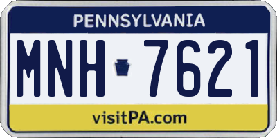 PA license plate MNH7621