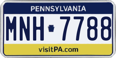 PA license plate MNH7788