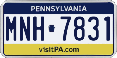 PA license plate MNH7831