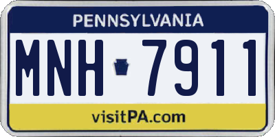 PA license plate MNH7911