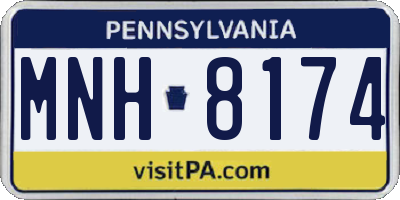 PA license plate MNH8174