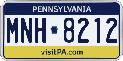 PA license plate MNH8212