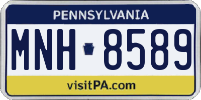 PA license plate MNH8589