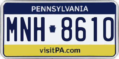 PA license plate MNH8610