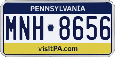 PA license plate MNH8656