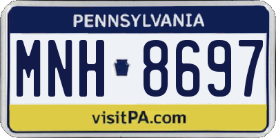 PA license plate MNH8697