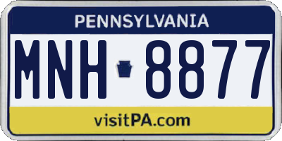 PA license plate MNH8877