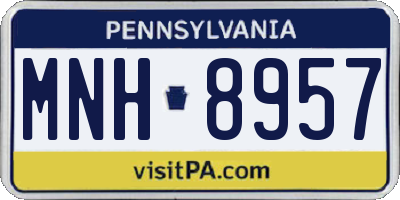 PA license plate MNH8957