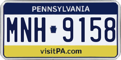 PA license plate MNH9158