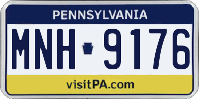 PA license plate MNH9176