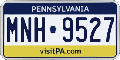 PA license plate MNH9527