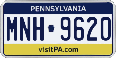 PA license plate MNH9620