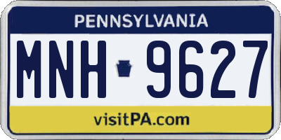 PA license plate MNH9627