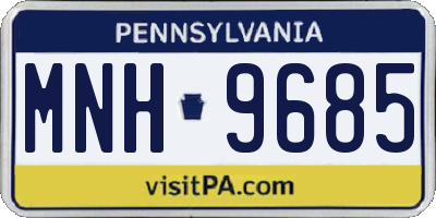 PA license plate MNH9685