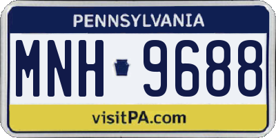 PA license plate MNH9688