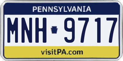 PA license plate MNH9717
