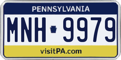 PA license plate MNH9979