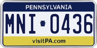 PA license plate MNI0436