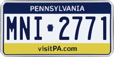 PA license plate MNI2771