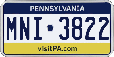 PA license plate MNI3822