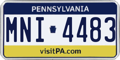 PA license plate MNI4483