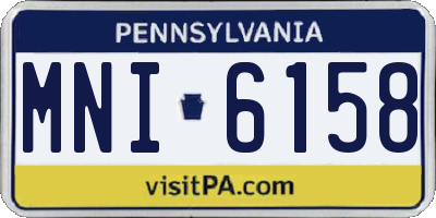 PA license plate MNI6158