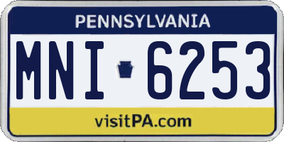 PA license plate MNI6253