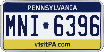 PA license plate MNI6396