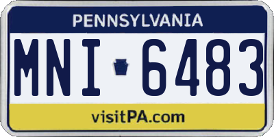PA license plate MNI6483