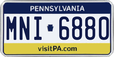 PA license plate MNI6880