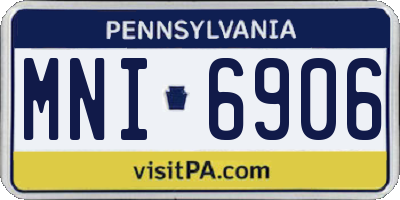 PA license plate MNI6906