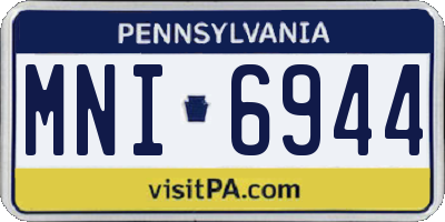 PA license plate MNI6944