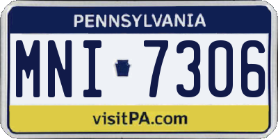 PA license plate MNI7306