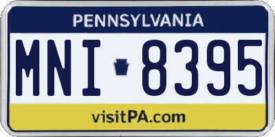PA license plate MNI8395